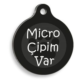 Dalis Mikro Çipim Var Yuvarlak 3,8 cm Kedi Ve Köpek Künyesi