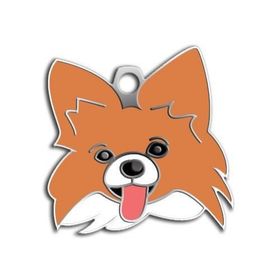 Dalis Pet Tag Beyaz Papillon Köpek Künyesi