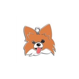 Dalis Pet Tag Beyaz Papillon Köpek Künyesi
