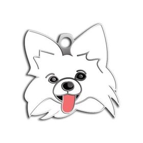 Dalis Pet Tag Beyaz Papillon Köpek Künyesi