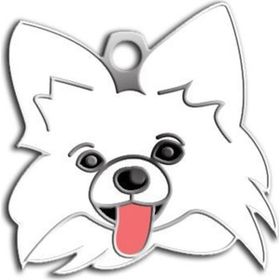 Dalis Pet Tag Beyaz Papillon Köpek Künyesi
