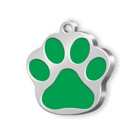 Dalis Pet Tag Mineli Seri Pati Desenli Künye Yeşil