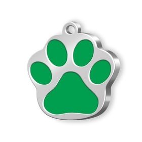 Dalis Pet Tag Mineli Seri Pati Desenli Künye Yeşil