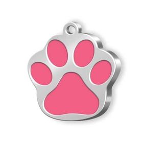 Dalis Pet Tag Pembe Mineli Seri Pati Desenli Künye