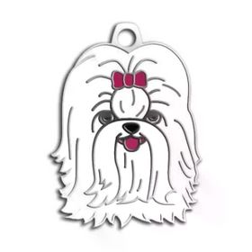 Dalis Pet Tag Shıh-Tzu Beyaz Köpek Künyesi