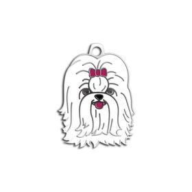 Dalis Pet Tag Shıh-Tzu Beyaz Köpek Künyesi