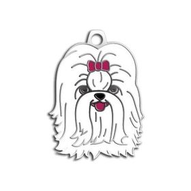 Dalis Pet Tag Shıh-Tzu Beyaz Köpek Künyesi