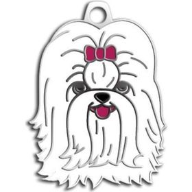 Dalis Pet Tag Shıh-Tzu Beyaz Köpek Künyesi