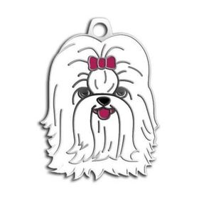 Dalis Pet Tag Shıh-Tzu Beyaz Köpek Künyesi