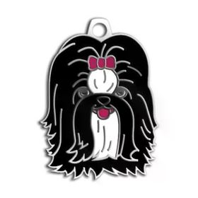 Dalis Pet Tag Shıh-Tzu Siyah Köpek Künyesi