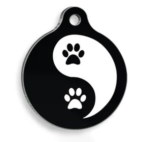 Dalis Yin Yang 3 Cm Patiler Yuvarlak Kedi ve Köpek Künyesi