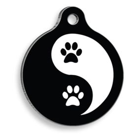 Dalis Yin Yang 3 Cm Patiler Yuvarlak Kedi ve Köpek Künyesi