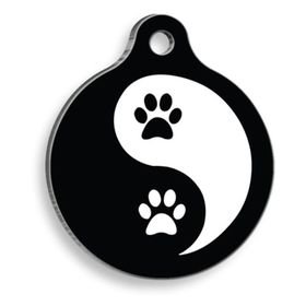 Dalis Yin Yang 3 Cm Patiler Yuvarlak Kedi ve Köpek Künyesi