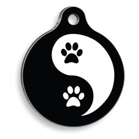 Dalis Yin Yang 3 Cm Patiler Yuvarlak Kedi ve Köpek Künyesi