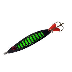 Dam Effzett Standard Spoon Slim 9.5 cm 32 gr Fluo Green Black UV Sinking Kaşık