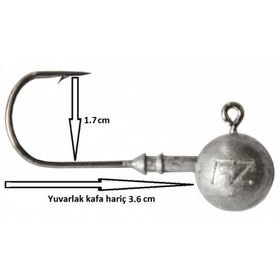 Dam No: 4/0 Ball 5 Adet 20 gr Jig Head İğne