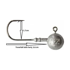 Dam No: 4/0 Ball 5 Adet 20 gr Jig Head İğne