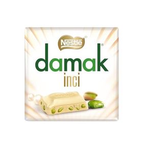 Damak 60 gr İnci Antep Fıstıklı Beyaz Çikolata