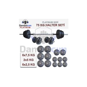 Dambılcım Platinum 75 kg Halter Dambıl Seti