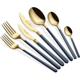 Dame Marie Allegra Blue Gold 42 Parça Çatal Kaşık Bıçak Takımı
