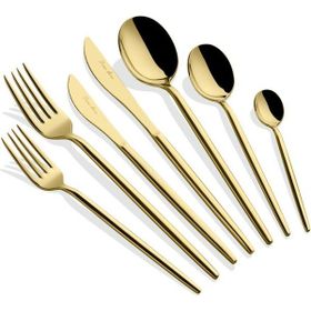 Dame Marie Almeria Parlak Gold 6 Kişilik 42 Parça Çatal Kaşık Bıçak Seti