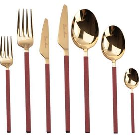 Dame Marie Carre Red Gold 42 Parça Rose Gold Çatal Kaşık Bıçak Seti