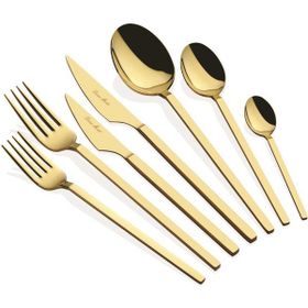 Dame Marie Carre Titanyum Gold 6 Kişilik 42 Parça Çatal Kaşık Bıçak Takımı