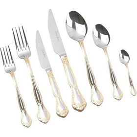 Dame Marie Elegant Gold Silver 42 Parça Gümüş - Gold Çatal Kaşık Bıçak Seti