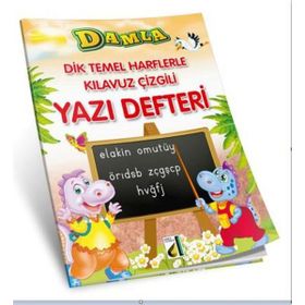Damla Yayınevi Dik Temel Harflerle Kılavuz Çizgili Yazı Defteri