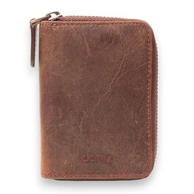 Damy 416 Kahve Hakiki Deri RFID Korumalı Akordiyon Kartlık