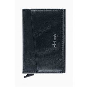 Damy 611CR Siyah Hakiki Deri Unisex Mekanizmalı Kartlık