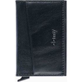 Damy 611CR Siyah Hakiki Deri Unisex Mekanizmalı Kartlık