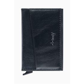 Damy 611CR Siyah Hakiki Deri Unisex Mekanizmalı Kartlık