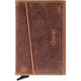 Damy 611CR Taba Hakiki Deri Unisex Mekanizmalı Kartlık