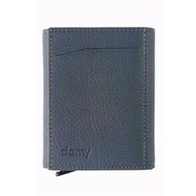 Damy 626MG Gri Hakiki Deri Unisex Mekanizmalı Cüzdan