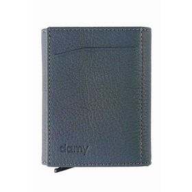 Damy 626MG Gri Hakiki Deri Unisex Mekanizmalı Cüzdan