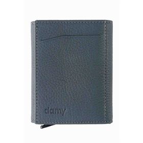 Damy 626MG Gri Hakiki Deri Unisex Mekanizmalı Cüzdan
