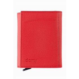 Damy 626MG Kırmızı Hakiki Deri Unisex Mekanizmalı Cüzdan