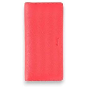 Damy 804 Kırmızı Hakiki Deri RFID Korumalı Telefonlu El Portföyü