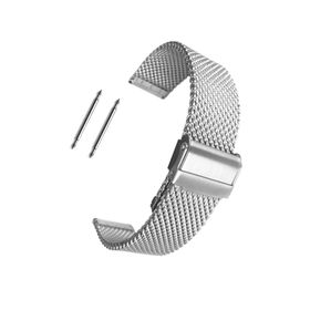 Daniel Klein 18mm Saat Uyumlu Metalik Gümüş Renk Kilitli Çelik Hasır Saat Kordonu ESP-HASIR-18-GUMUS