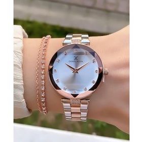 Daniel Klein D0PLK703144 Rose Gümüş Renk Kadın Kol Saati + Bileklik