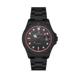 Daniel Klein DK.1.13735-5 Yacht Master Tasarım Fosforlu Kadranlı Çelik Kaplama Suya Dayanıklı Siyah Erkek Kol Saati
