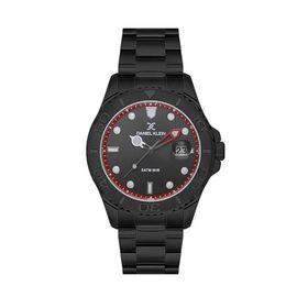Daniel Klein DK.1.13735-5 Yacht Master Tasarım Fosforlu Kadranlı Çelik Kaplama Suya Dayanıklı Siyah Erkek Kol Saati