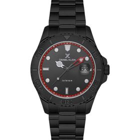 Daniel Klein DK.1.13735-5 Yacht Master Tasarım Fosforlu Kadranlı Çelik Kaplama Suya Dayanıklı Siyah Erkek Kol Saati