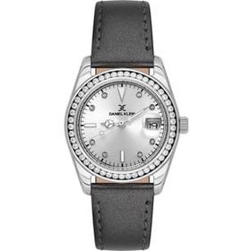 Daniel Klein DK101-DK.1.13714-1 Gri Deri Kordon Taşlı Kadın Kol Saati