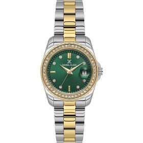 Daniel Klein DK102-DK.6.14134-4 Yeşil Kadran Altın Kaplama Taşlı Kadın Kol Saati