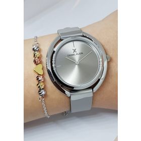 Daniel Klein DK12780ABH Bileklik Hediyeli Pudra Deri Kayışlı Kadın Kol Saati