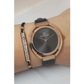 Daniel Klein DK12780ABH Bileklik Hediyeli Pudra Deri Kayışlı Kadın Kol Saati