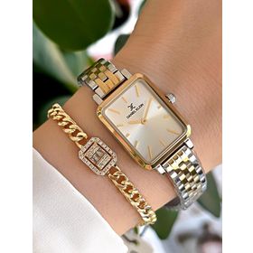 Daniel Klein DK137754 Retro Vintage Çelik Kordon 3 Atm Suya Dayanıklı Kadın Kol Saati + Bileklik