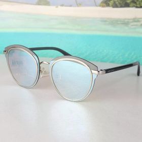 Daniel Klein DK4258P-3 Buz Mavi Gümüş Aynalı Yuvarlak Oval Kadın Güneş Gözlüğü